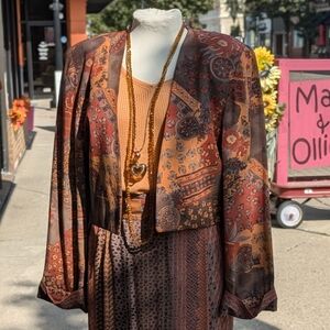 Vintage 70's Pappagallo Cropped Jacket and Pencil Skirt